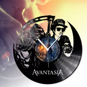 Hodiny nástěnné vinylové černé Avantasia