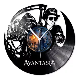 Hodiny nástěnné vinylové černé Avantasia