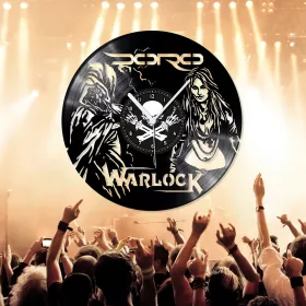 Hodiny nástěnné vinylové černé Doro Warlock