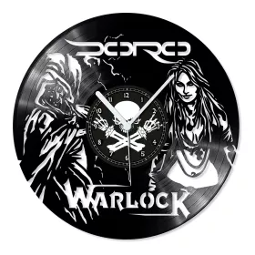 Hodiny nástěnné vinylové černé Doro Warlock