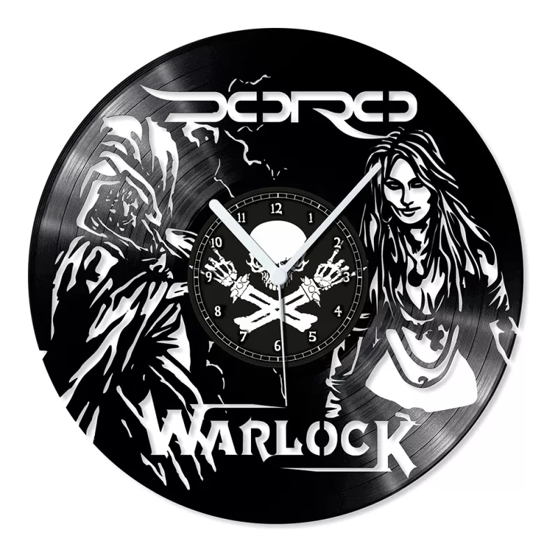 Hodiny nástěnné vinylové černé Doro Warlock