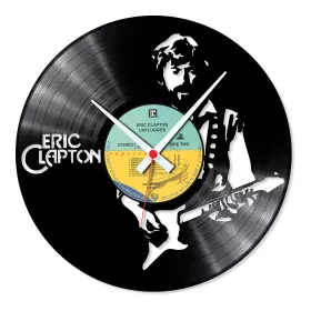 Hodiny nástěnné vinylové černé Eric Clapton