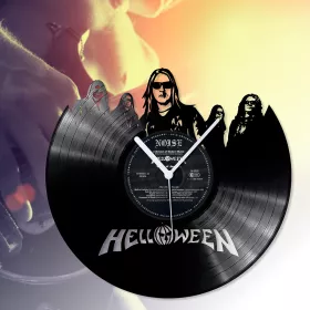 Hodiny nástěnné vinylové černé Helloween