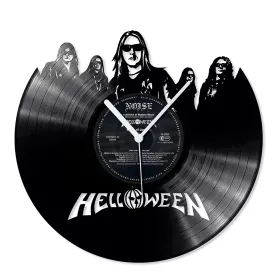 Hodiny nástěnné vinylové černé Helloween