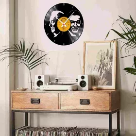 Hodiny nástěnné vinylové černé Kája