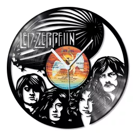 Hodiny nástěnné vinylové černé Led Zeppelin