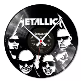 Hodiny nástěnné vinylové černé Metallica