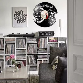Hodiny nástěnné vinylové černé Motörhead