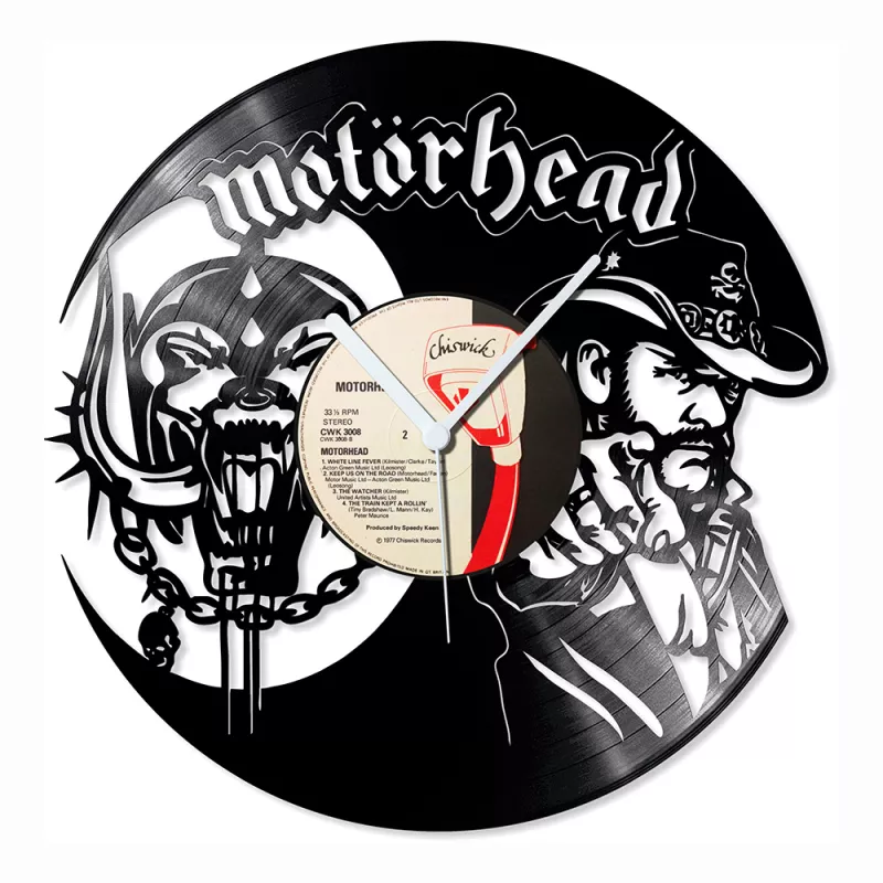 Hodiny nástěnné vinylové černé Motörhead