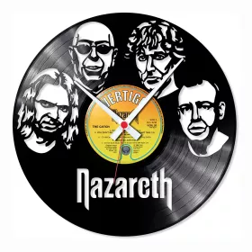 Hodiny nástěnné vinylové černé Nazareth