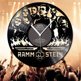 Hodiny nástěnné vinylové černé Rammstein