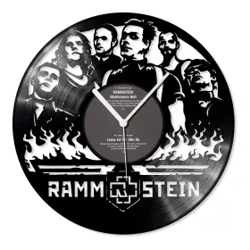 Hodiny nástěnné vinylové černé Rammstein