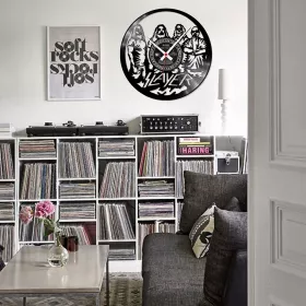 Hodiny nástěnné vinylové černé Slayer