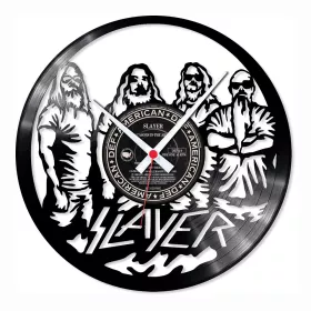 Hodiny nástěnné vinylové černé Slayer