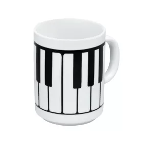 Hrnek bílý velký s černou klaviaturou