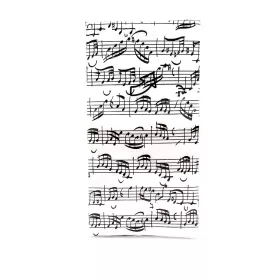 Kapesníčky papírové bílé partitura černá Bach