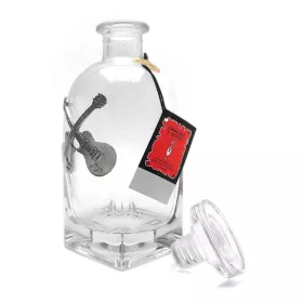 Karafa skleněná s kovovými elektrickými kytarami 700 ml