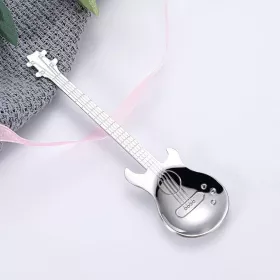 Lžička kávová nerez stříbrná basová kytara