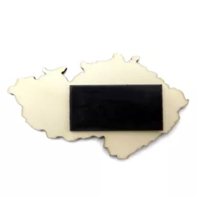 Magnet dřevěný mapa Česka Škroup Kde domov můj