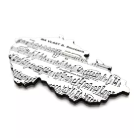 Magnet dřevěný mapa Česka Smetana Má vlast