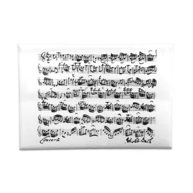 Magnet obdélníkový bílý partitura Bach Concerto