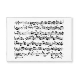 Magnet obdélníkový bílý partitura Bach Concerto