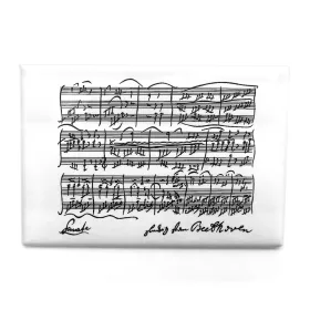 Magnet obdélníkový bílý partitura Beethoven Sonata