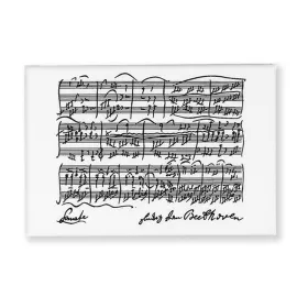 Magnet obdélníkový bílý partitura Beethoven Sonata