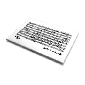 Magnet obdélníkový bílý partitura Mozart Menuetto