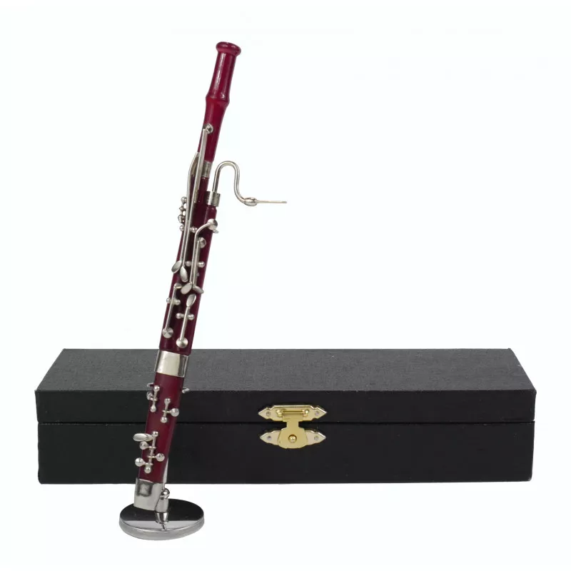 Miniatura fagot hnědočervený se stojanem 18cm