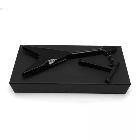 Miniatura kytara elektrická Gibson Flying V černá se stojanem 18cm