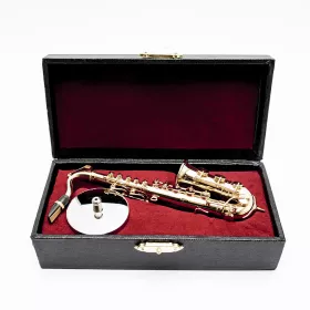 Miniatura saxofon zlatý 14cm