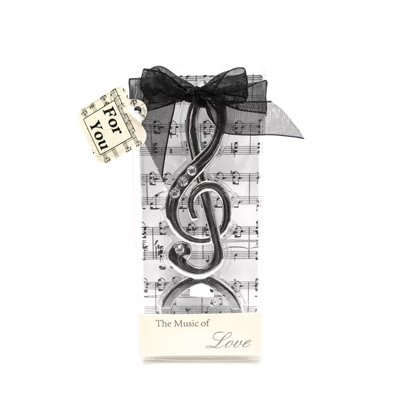 Otvírák na lahve s houslovým klíčem nerez stříbrný