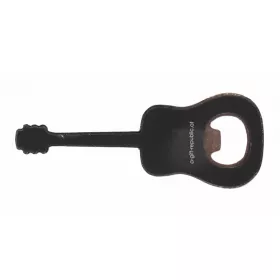 Otvírák na lahve stříbrný s magnetem s akustickou kytarou