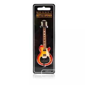 Otvírák na lahve stříbrný s magnetem s elektrickou kytarou Gibson