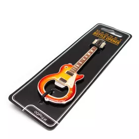 Otvírák na lahve stříbrný s magnetem s elektrickou kytarou Gibson