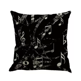 Povlak na polštářek smetanový houslový klíč a partitura 45x45 cm