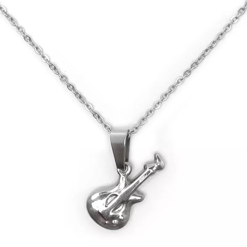Řetízek s přívěskem kytarou stříbrný 42cm