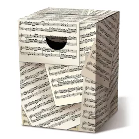 Stolička kartonová béžová partitura s notami