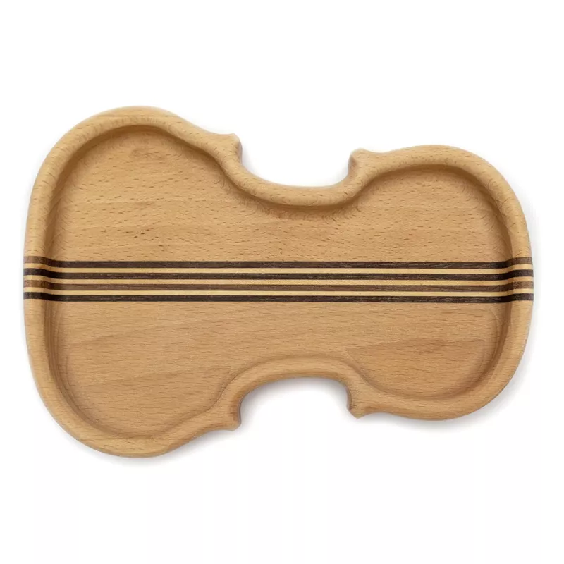 Tácek sevírovací bílý s šedými notami a černým houslovým klíčem I Love Music
