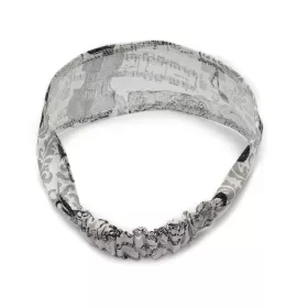 Čelenka vlasová textilní krémová s černými notami a houslemi