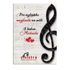 Krabička dárková s notami béžová