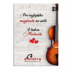 Krabička dárková s notami béžová