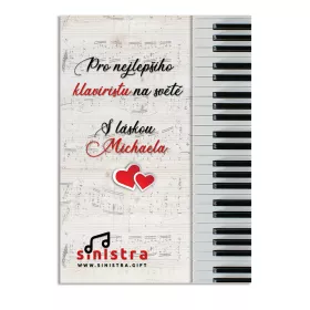 Krabička dárková s notami béžová