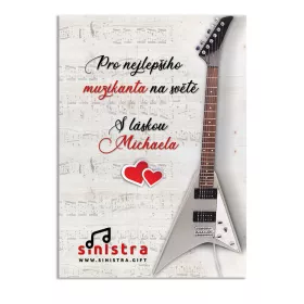 Krabička dárková s notami béžová