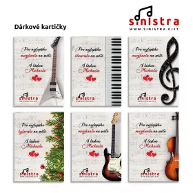 Krabička dárková s notami béžová