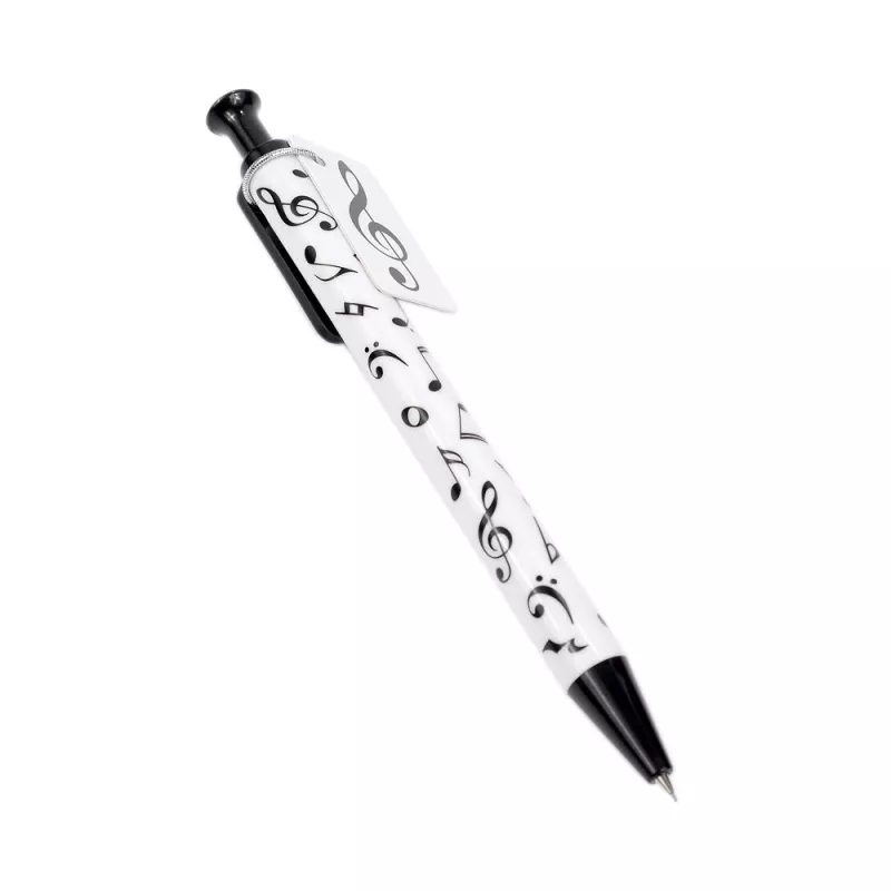 Mikrotužka mechanická bíločerná noty černé