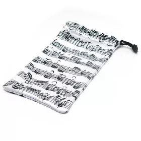 Obal na brýle bílý s notami - partitura Bach