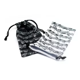 Obal na brýle černý s notami - partitura Bach