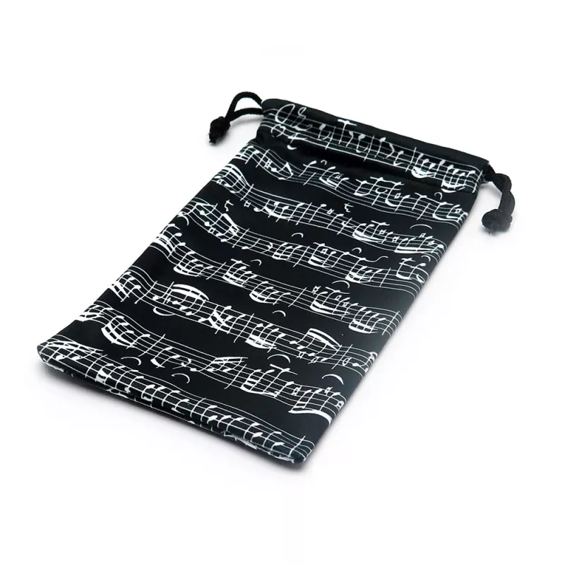 Obal na brýle černý s notami - partitura Bach